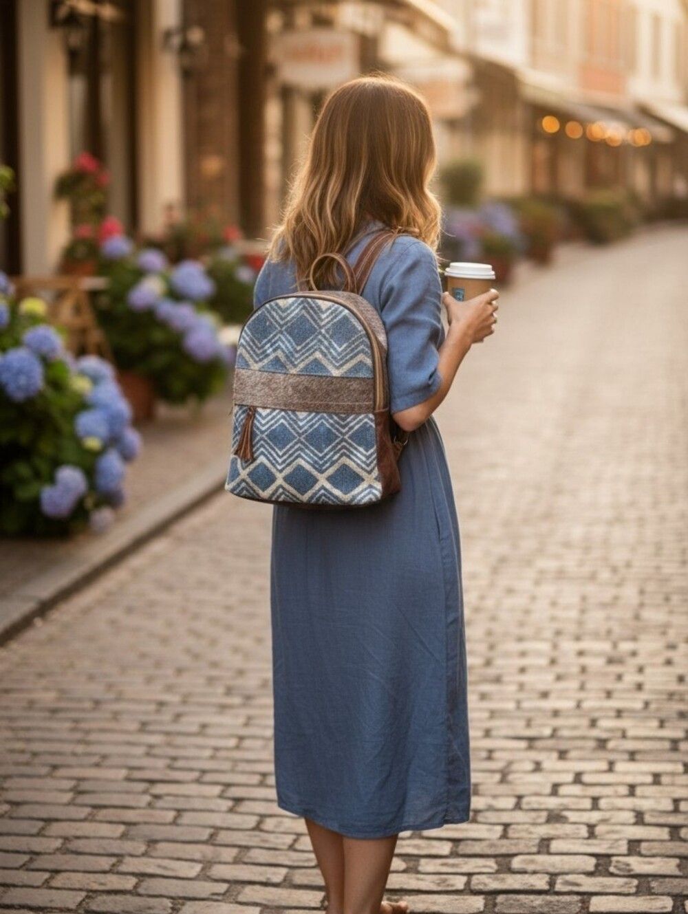 Myra  Blue Breeze backpack